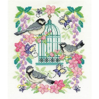 DMC Oriental Birdcage Cross Stitch Kit 8 x 10 Inch