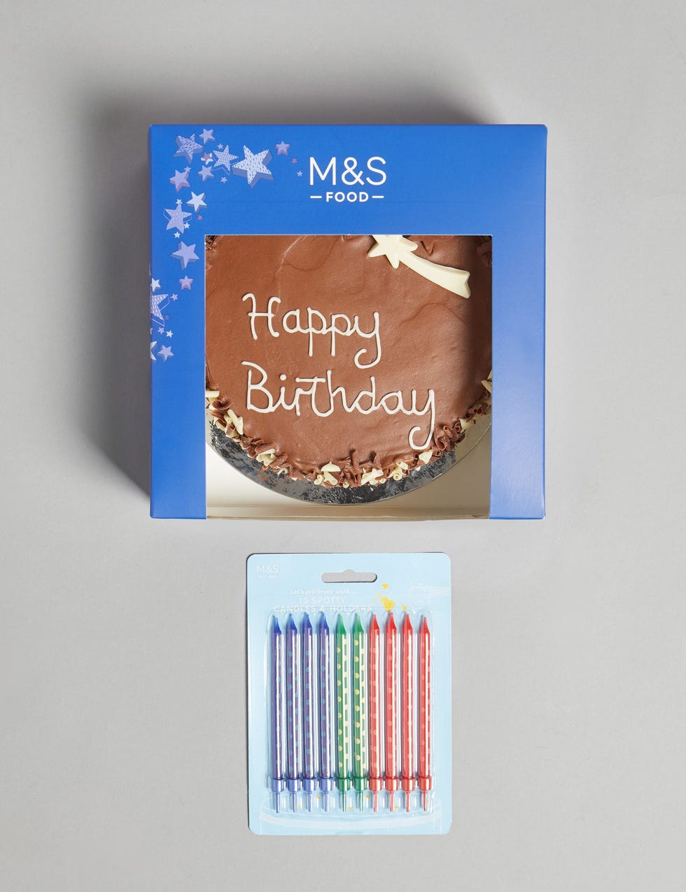 Chocolate Birthday Cake with Candles