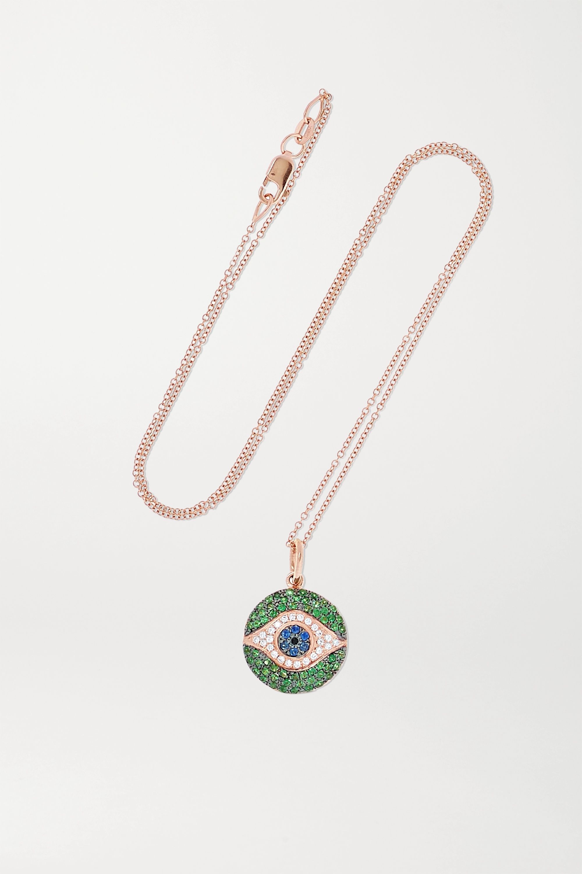 Dawn 18-karat rose gold multi-stone necklace