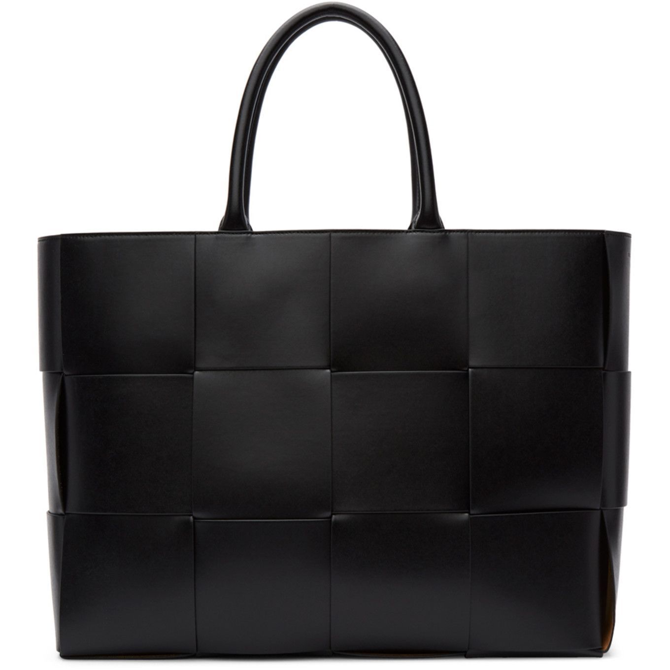 black leather handbag