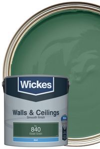 Wickes Estate Green - No. 840 Vinyl Matt Emulsion Paint - 2.5L
