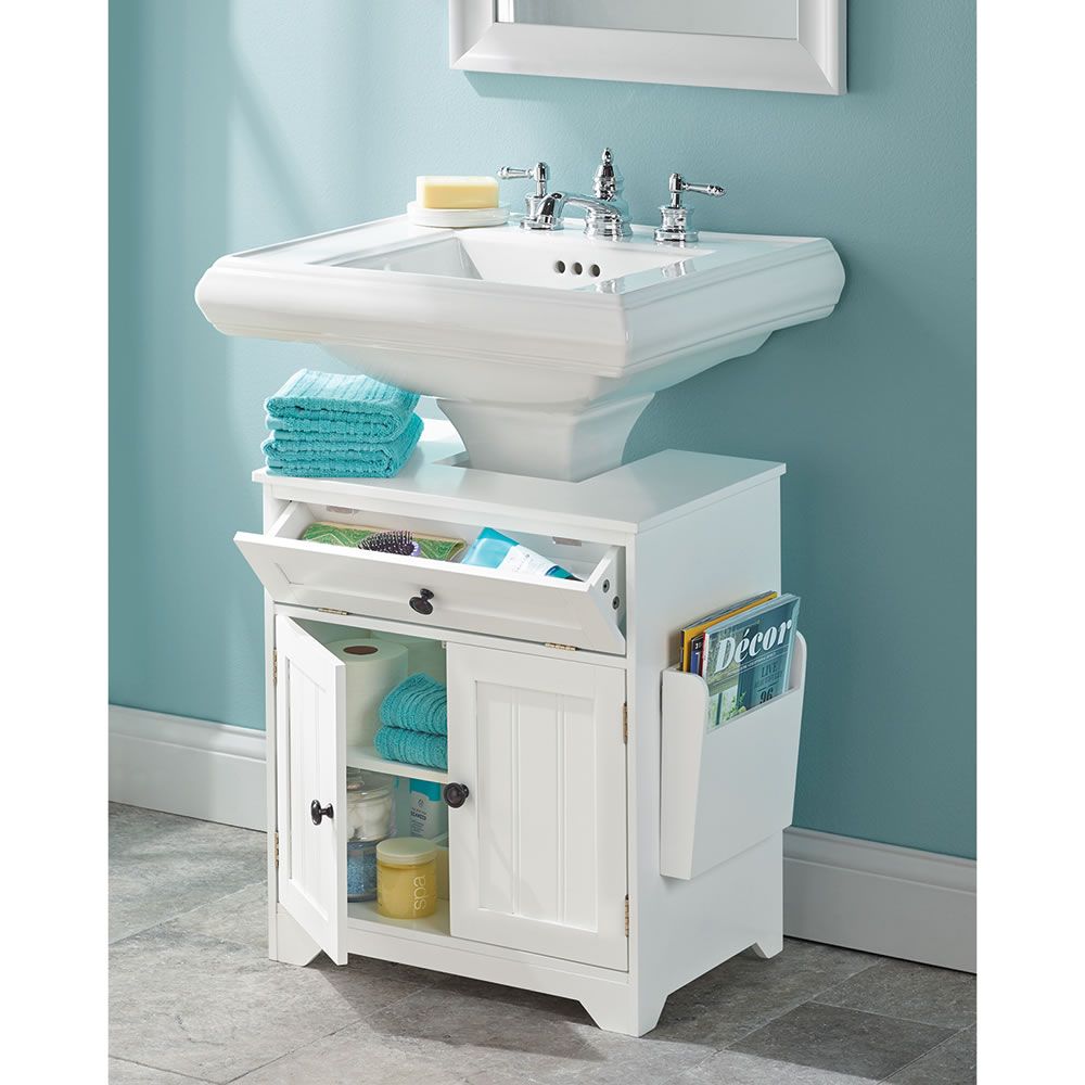 vanity storage bathroom