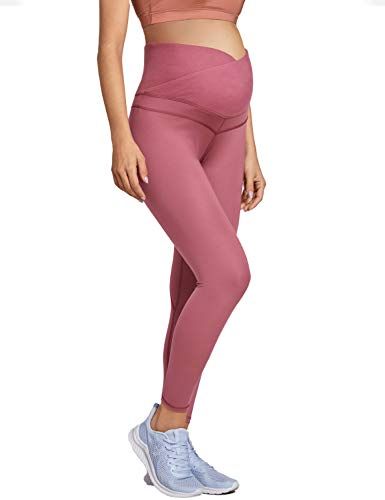Tagoo Faux Leather Maternity Leggings Over The Belly Pregnancy Workout Yoga  Pant