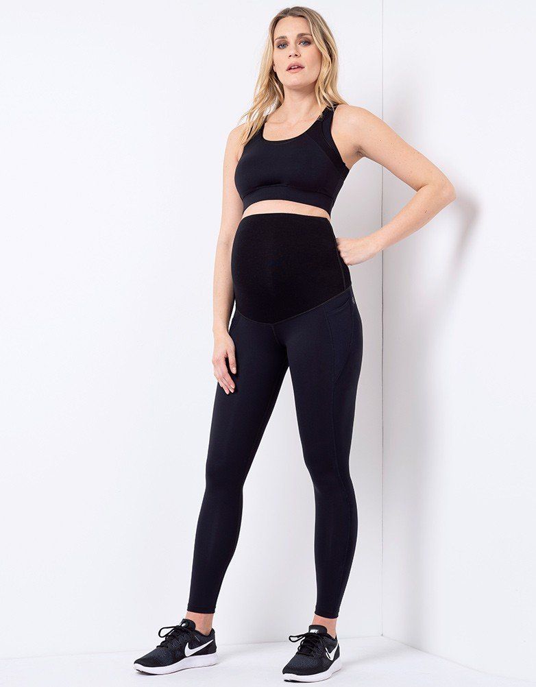 Joyaria Maternity Over The Belly Workout Pants High Waist Yoga