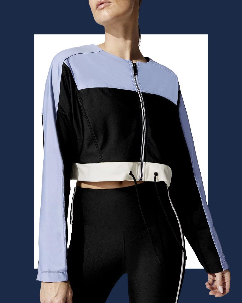 Colorblock Cropped Jacket