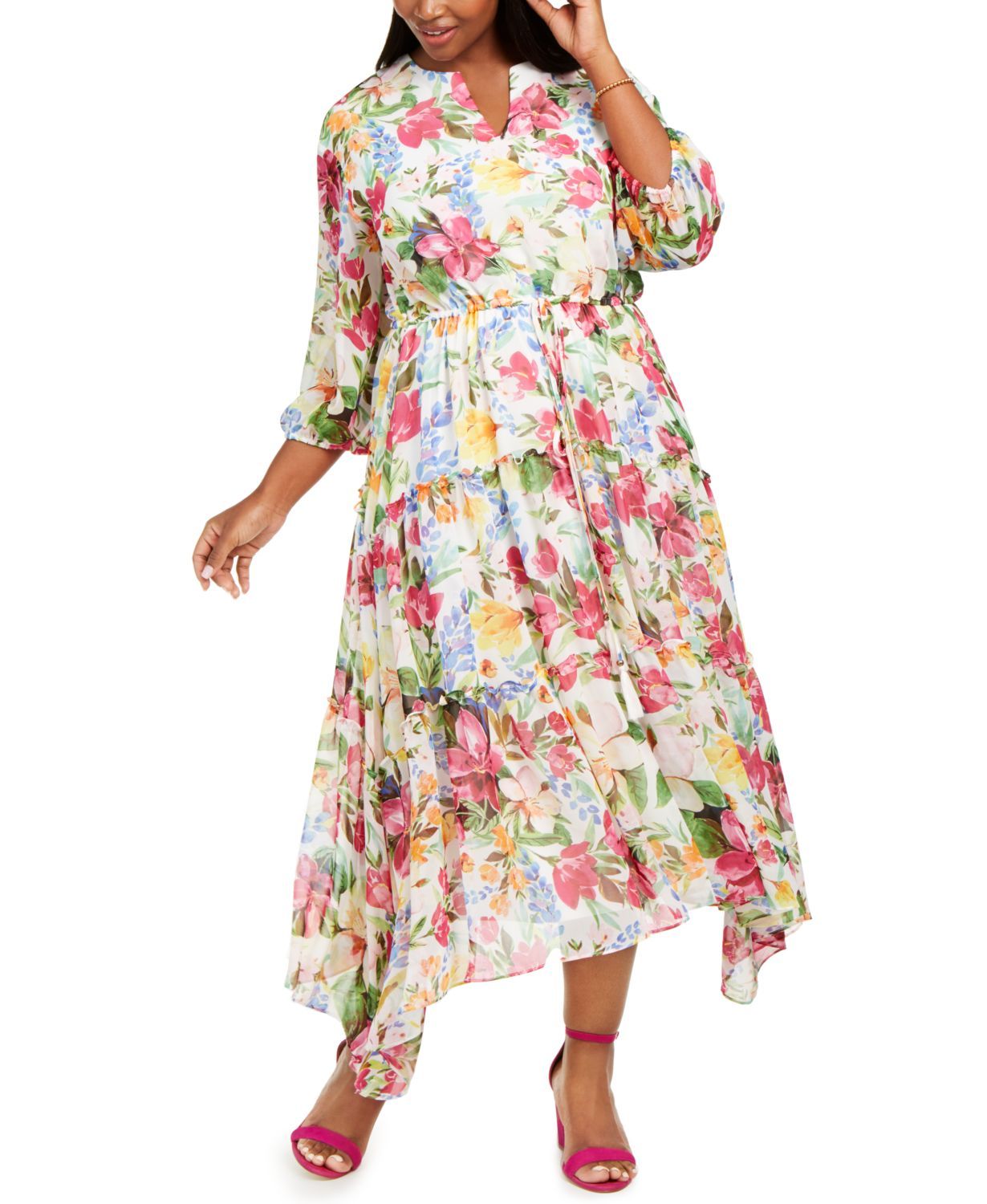 macys plus size sun dresses