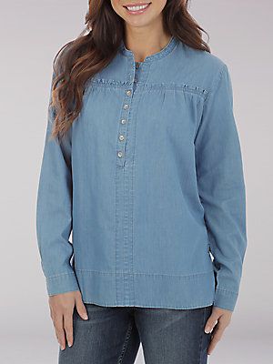 long chambray shirt womens