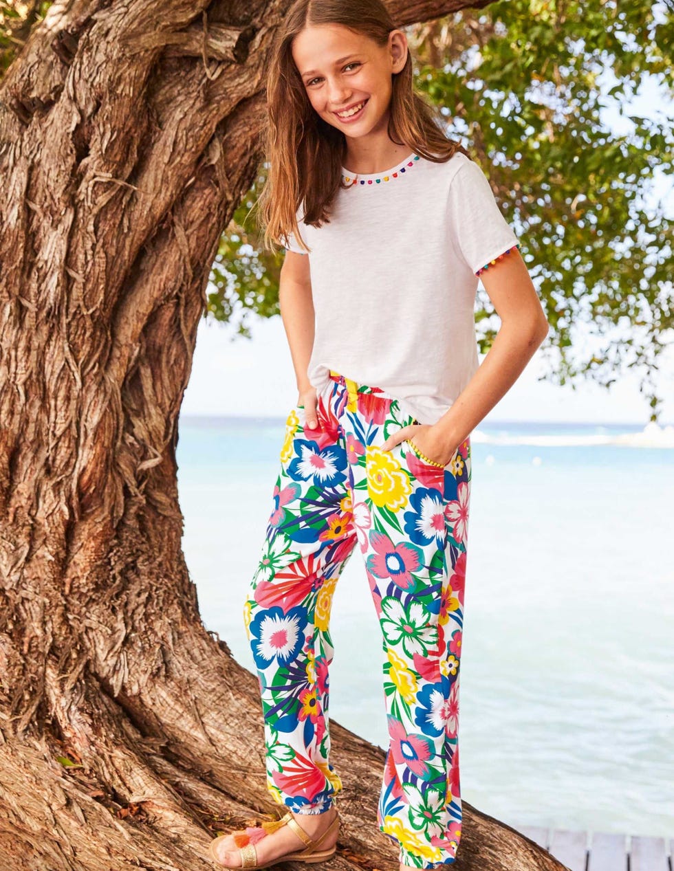Relaxed Woven Trousers - Multi Tropical Bloom