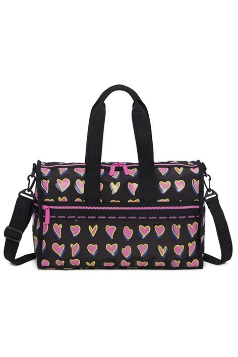 Travel Luggage Duffle Bag Lightweight Portable Handbag Mouth Lipstick Pattern Large Capacity Waterproof Foldable Storage Tote