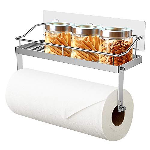 Adhesive kitchen roll holder