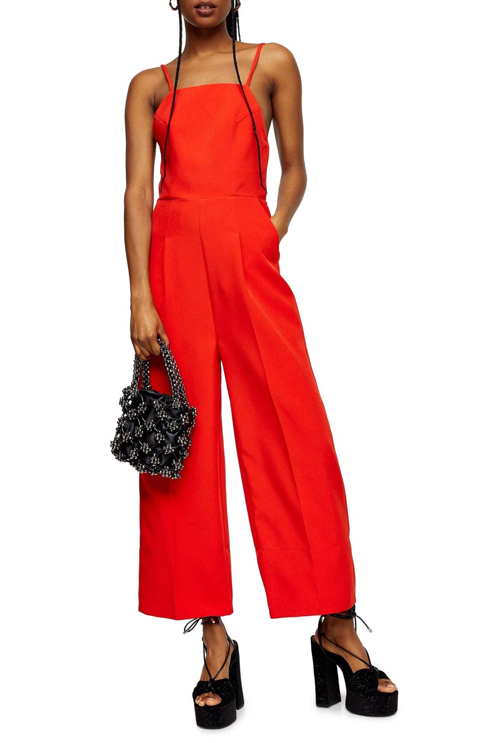 Strappy Back Wide Leg Jumpsuit