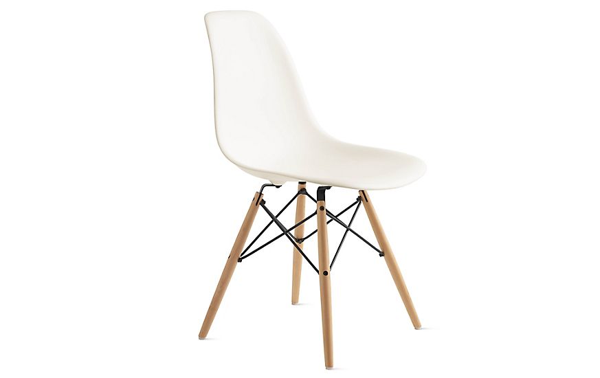 Eames® Molded Plastic Dowel-Leg Side Chair