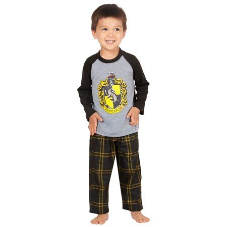 HARRY POTTER Gryffindor Lion Christmas Plush Holiday Toddler Plaid Pajama Set