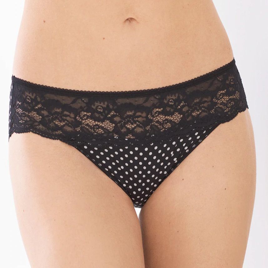 Soma Vanishing Tummy with Lace Modern Shaping Brief Underwear, Black