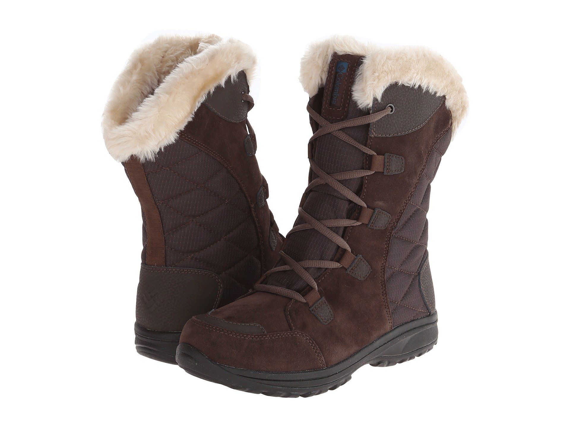 Dark Brown, Light Brown, Pink, Black Womens and Ladys Classic Winter Christmas Snow Boot Pull-On Type