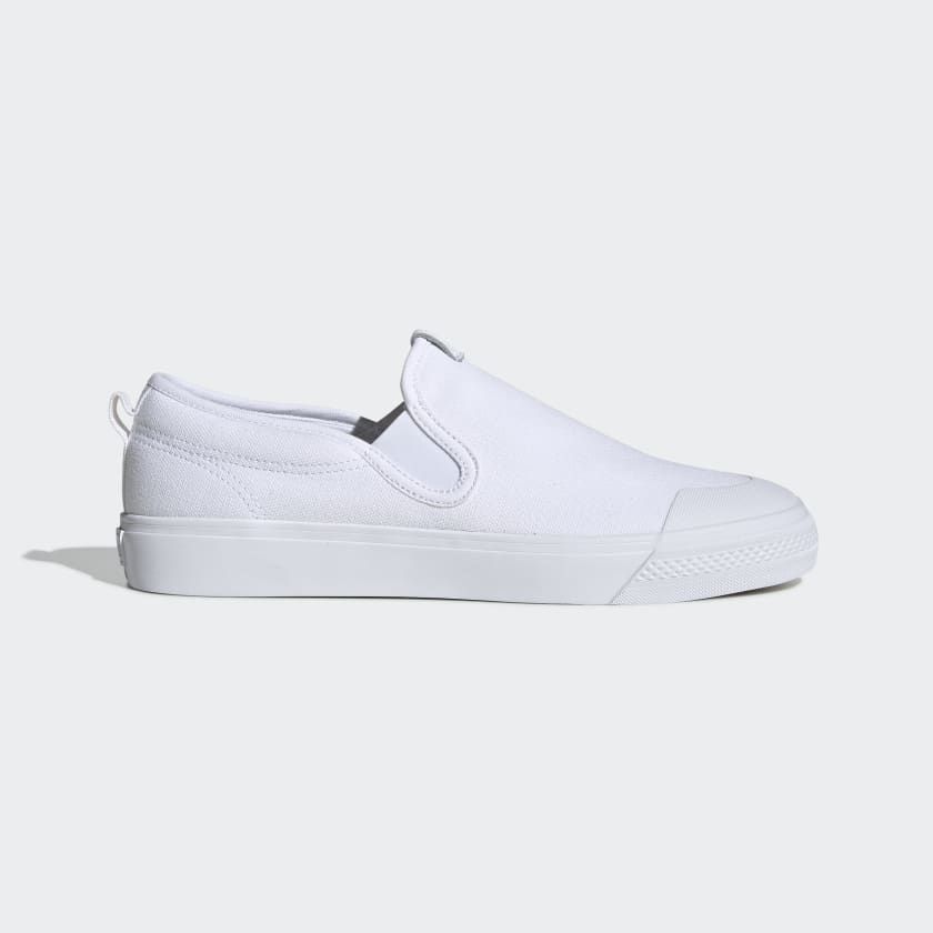 white adidas slip on shoes