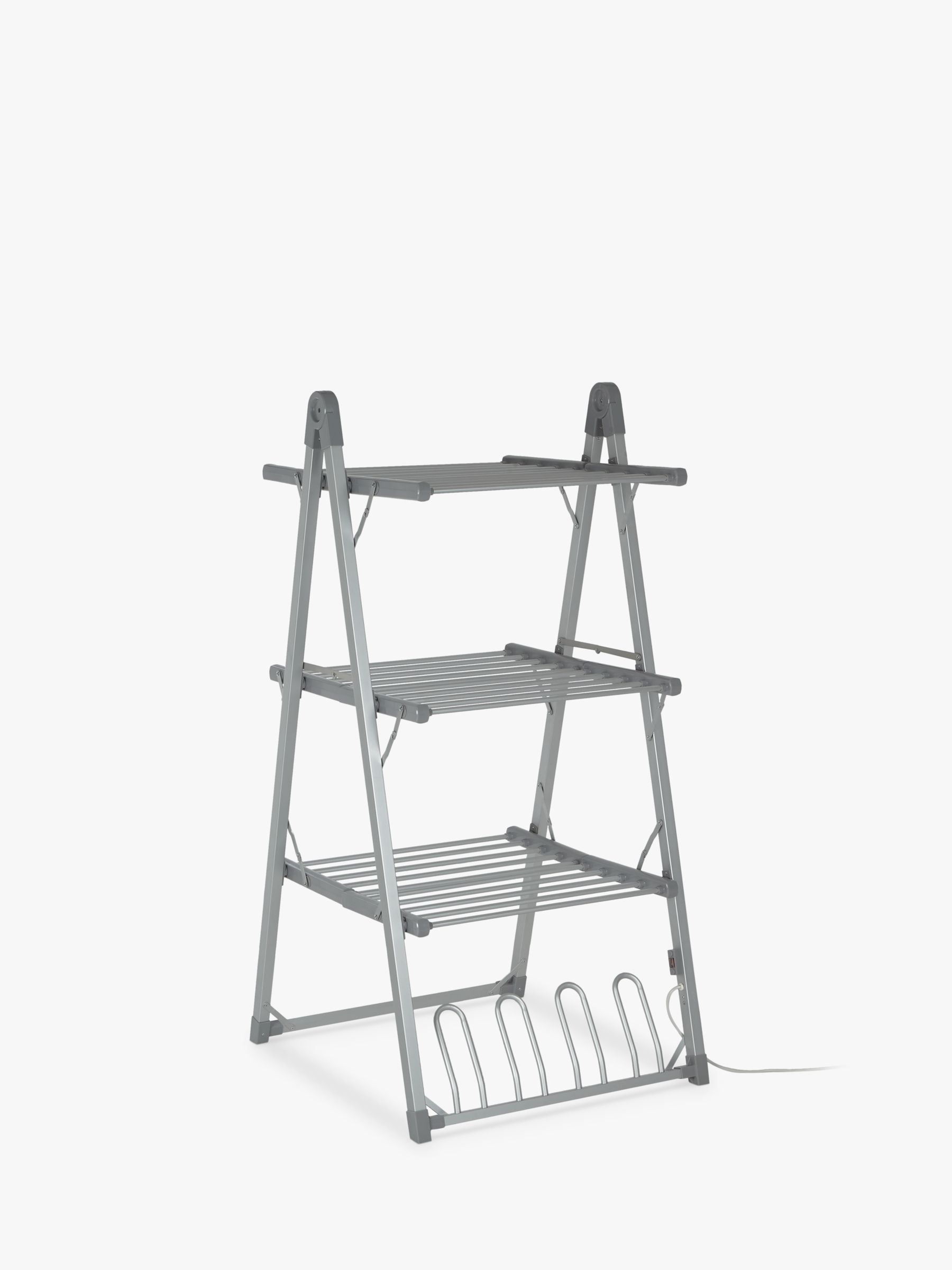 Highlands 3 Tier Space Grey Silver Metal Clothes Airer Indoor and Outdoor Laundry Horse Drying Rack 15 m 139x61x44 approx