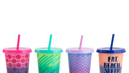 Color-Changing Tumbler & Straw Set (4 Pack) for Sale in