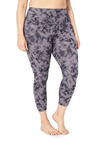 Women's Active Pink Camouflage Workout Capri Leggings. • High rise  waistband features hidden pocket for phone or other loose items • Pink  camouflage print • 4 way stretch for more movement •