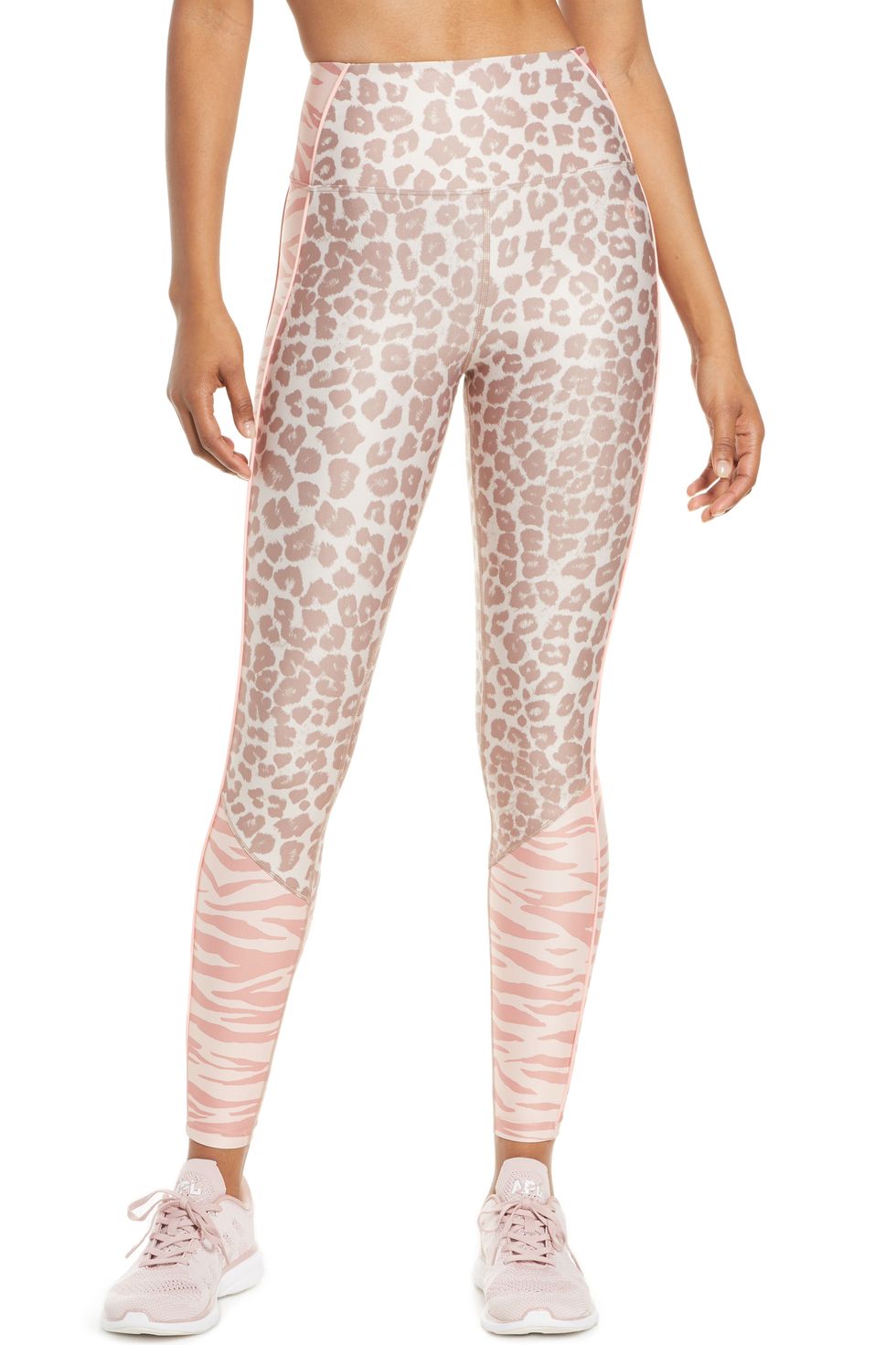 Buy Active Pink Leopard Print Leggings 16, Leggings