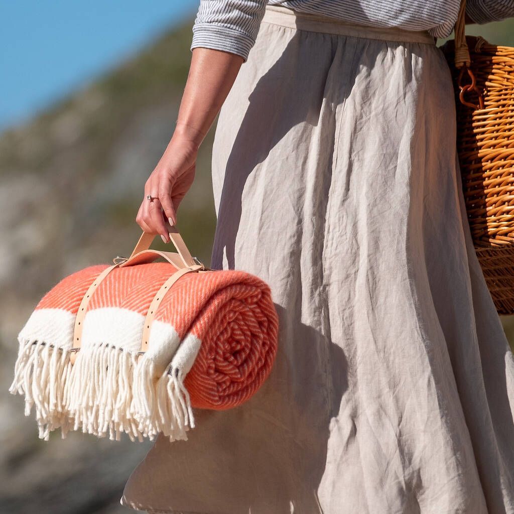 colourful picnic blanket