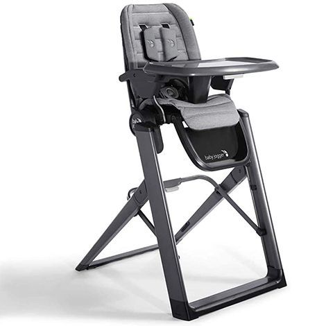 Machine Washable Baby Highchair for Eating Foldable Highchair with Tray for Baby Toddler Black VEEYOO Baby Portable High Chair for Travel 