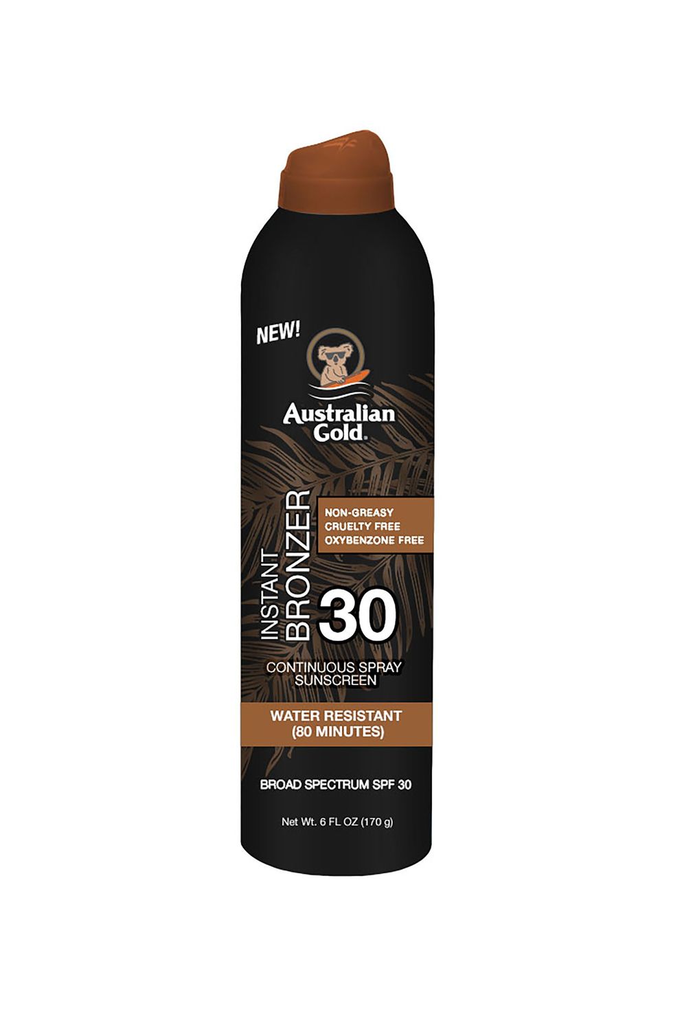 Australian Gold Continuous Spray Sunscreen with Instant Bronzer SPF 30 