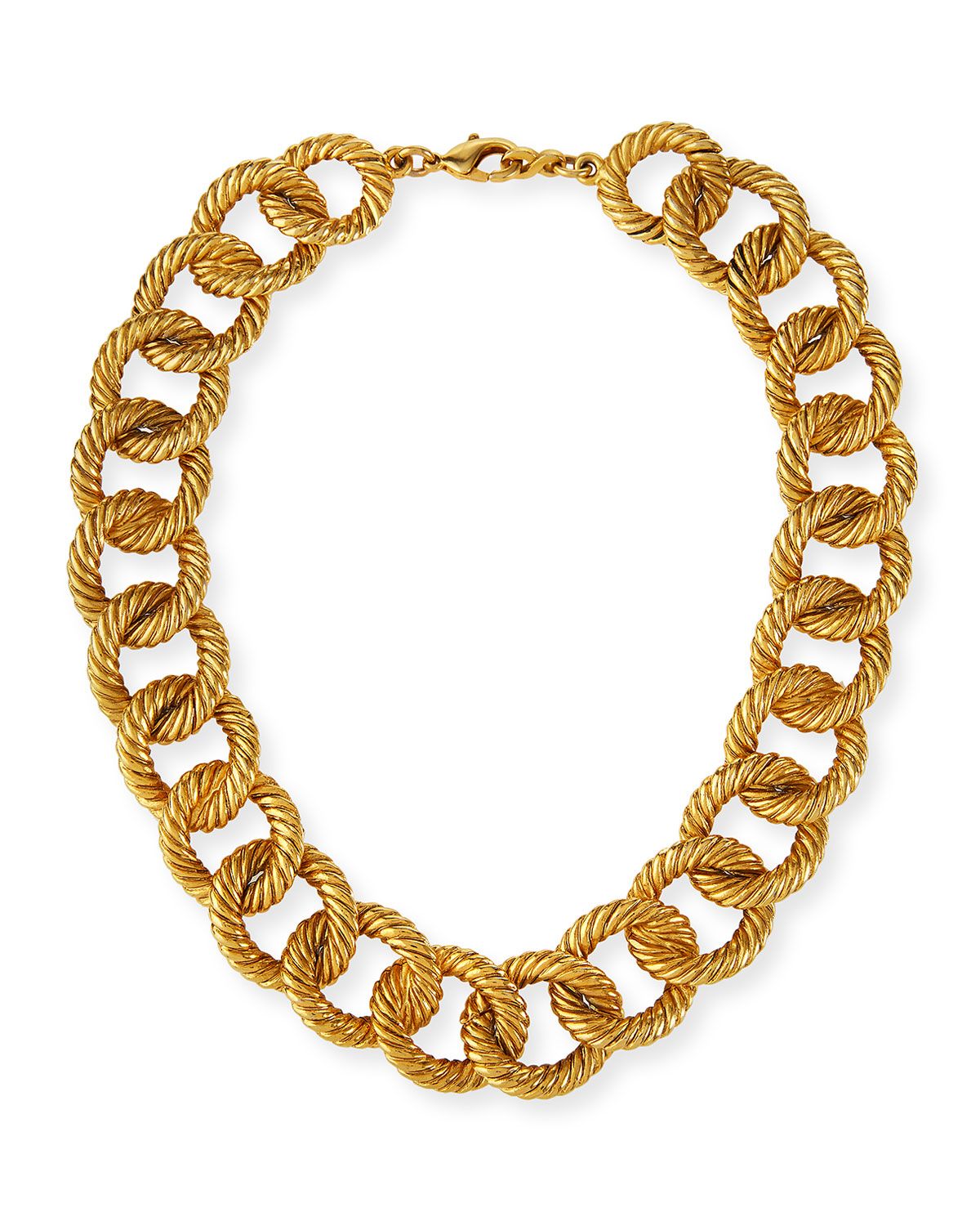 18 Chunky Gold Chain Choker Necklaces 