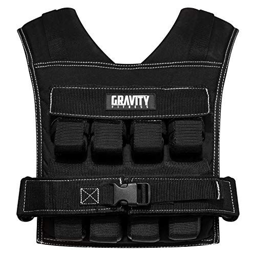 Gravity Fitness Weighted Vest - 20kg - Fully adjustable. Calisthenics, Crossfit, Strength Training, home and commercial use. (20)