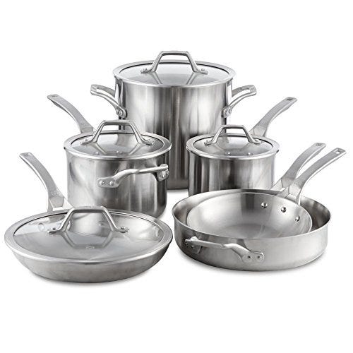 Calphalon Signature 10 Piece Stainless Steel Cookware Set