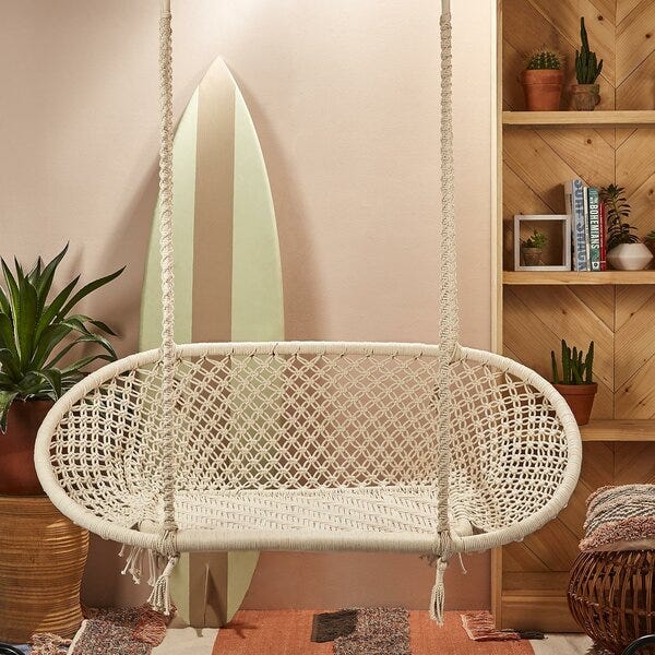 White, 200x150cm Hammocks Chair,Comfort Durability Yard Hanging Chair Large Chair Relax Swing Chair For Superior Comfort Durability Indoor Outdoor Bedroom Patio Yard Garden