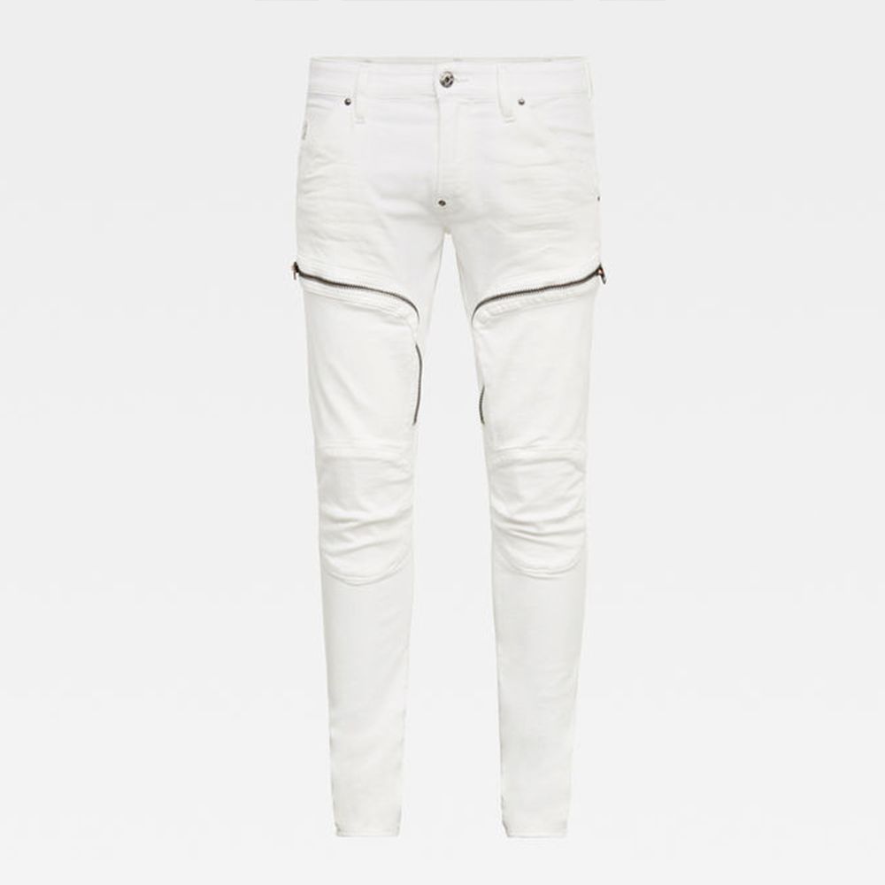 fitted white jeans