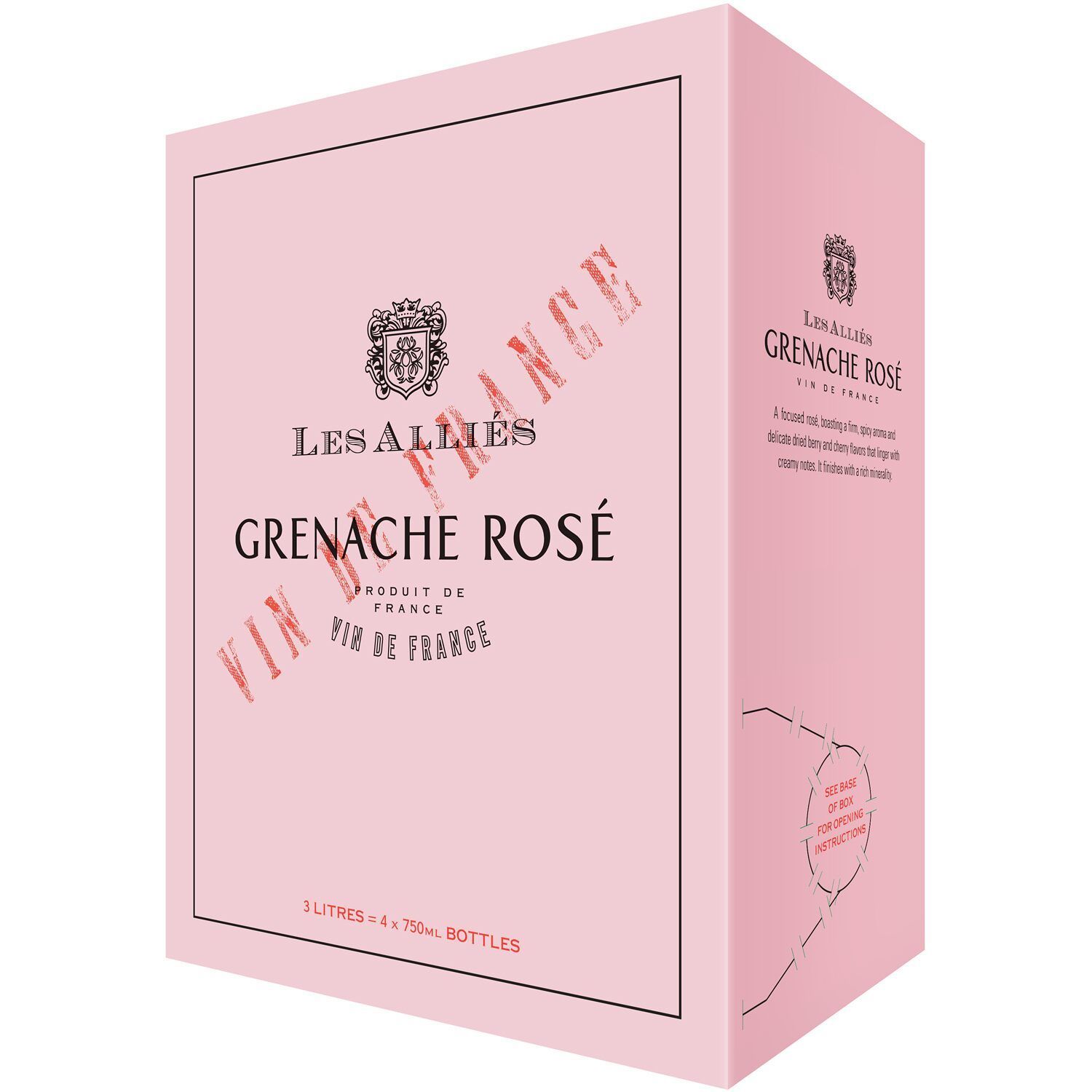 french rose wine in a box