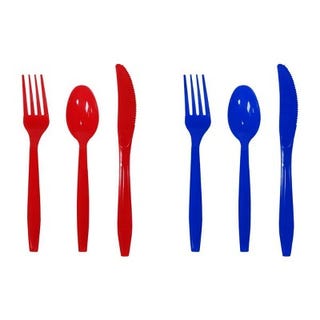 Red and Blue Cutlery