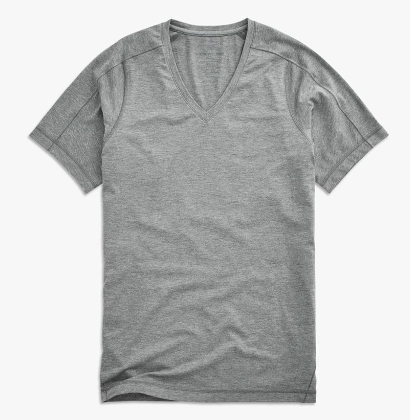 gray v neck t shirt