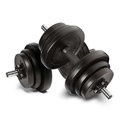 Gym Equipment for Home 8 kg (2 kg x 4) PVC, 14 inches Dumbbell Rod
