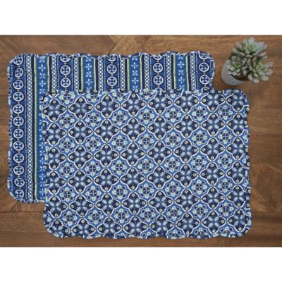 Set of 8, Butterfly Rectangle Cotton and Linen Cloth Place mat Printed Everyday Basic Placemats 17x13 Inches FiveRen Placemats