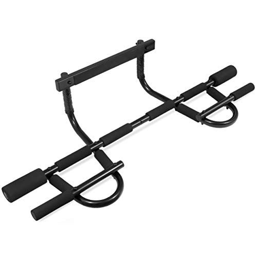 Home Gym Chin Up Bar P.K REZ Pull Up Bar for Doorway No Screw Exercise Fitness & Holds up to 400 LBS Weight Modified Strength Training Upper Body Workout 