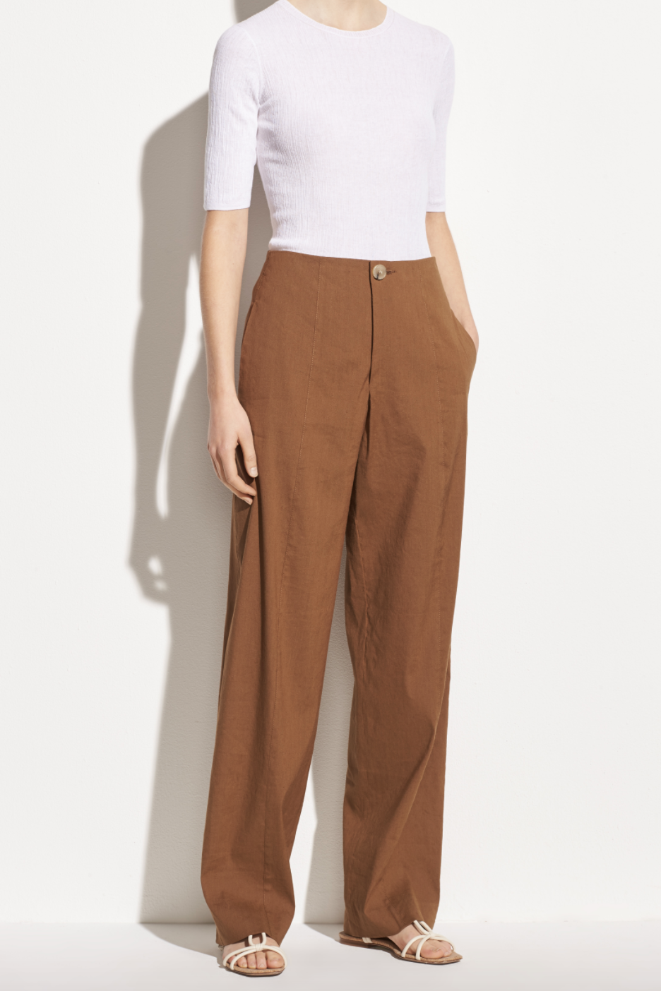 high waisted linen joggers