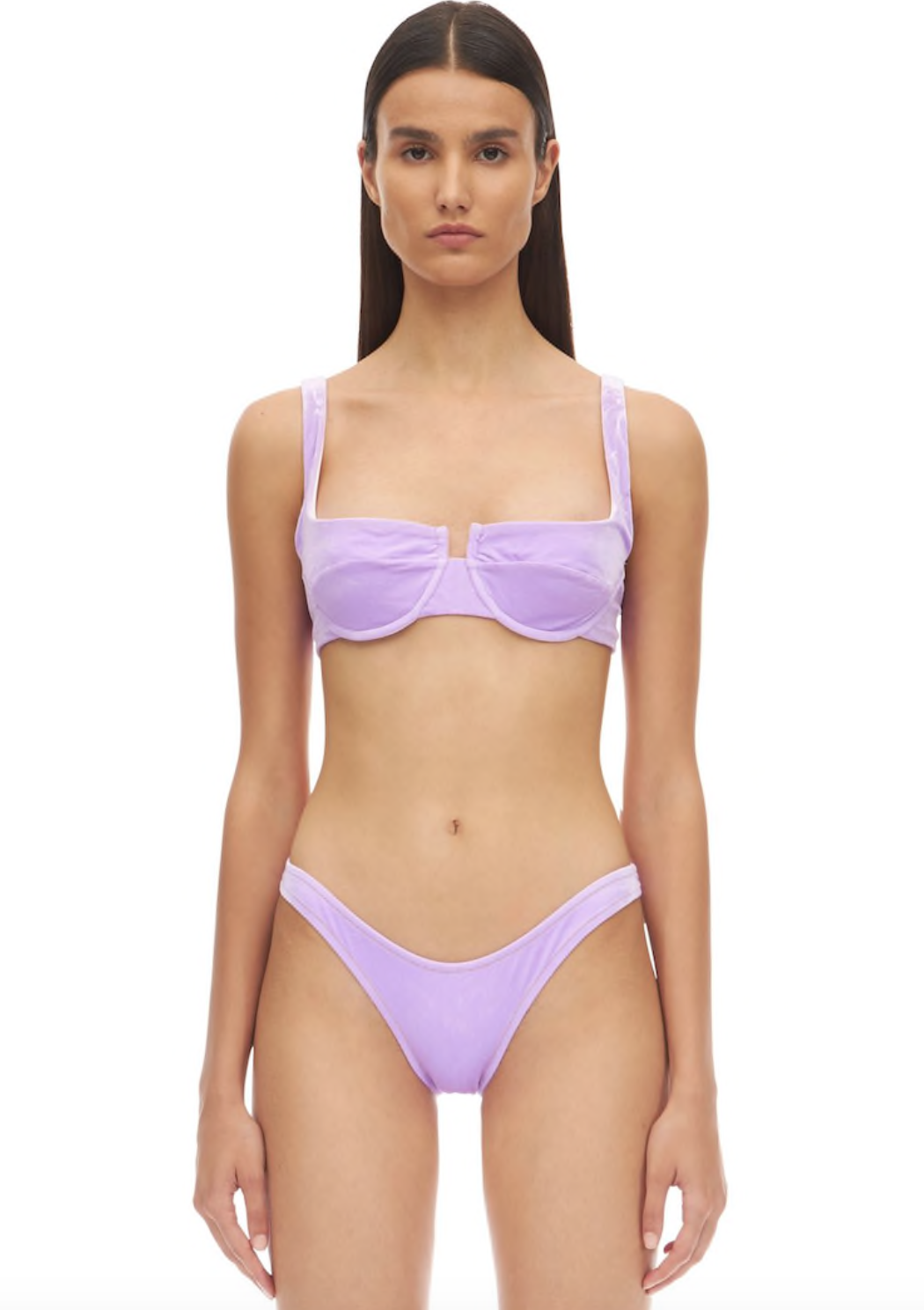 lavender bathing suit top