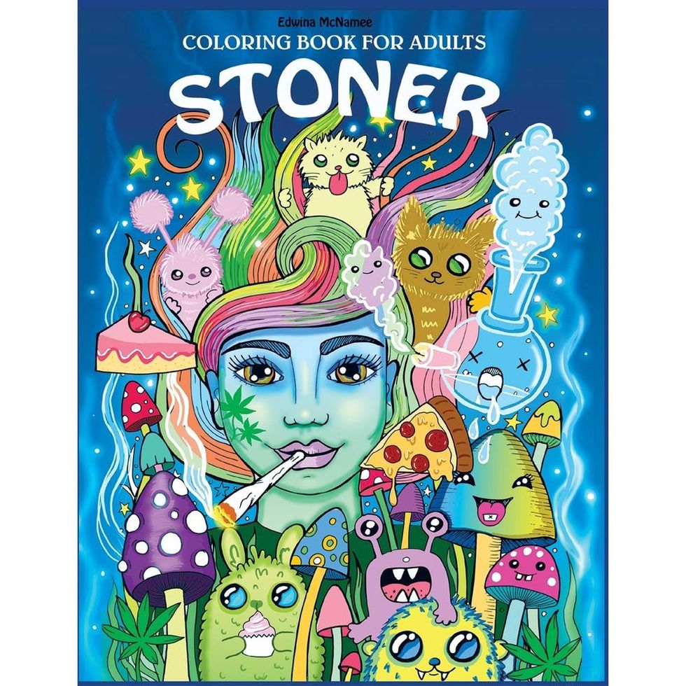 Stoner Coloring Book: 35 Stoner: Stress Relieving Psychedelic Designs for  Adults Relaxation (Paperback)
