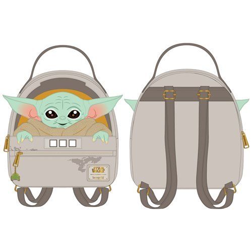 Exclusive Kids Boys Girls Youth Adult Rucksack Backpack Disney® Official Star Wars The Child Backpack Baby Yoda Mandalorian Licenced School Travel Bags Baby Yoda in Carriage 