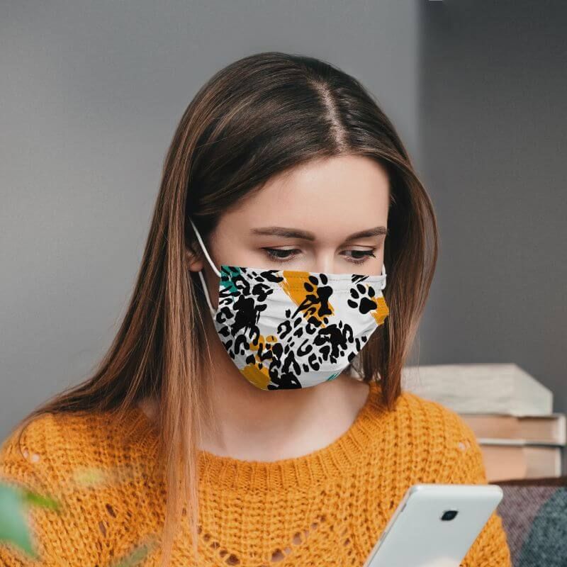 Animal print face mask