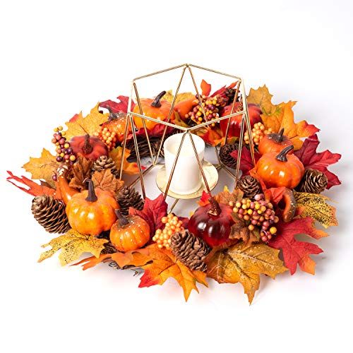 Artificial Maple Leaves Fall Wreath 