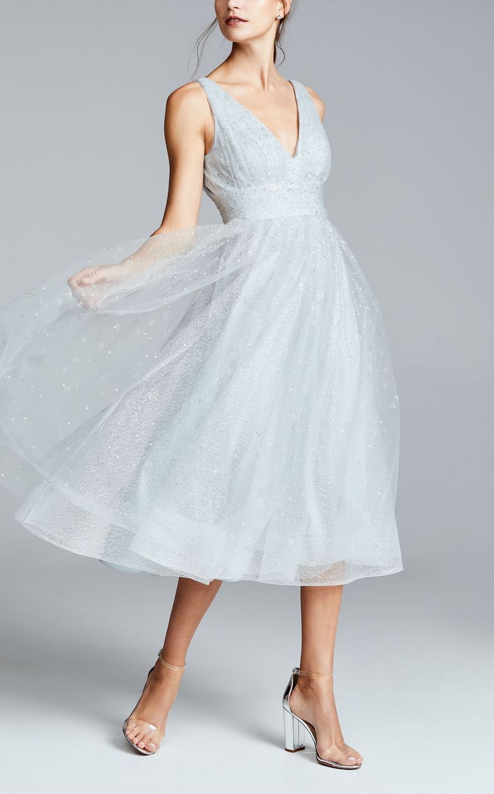 水晶白紗洋裝