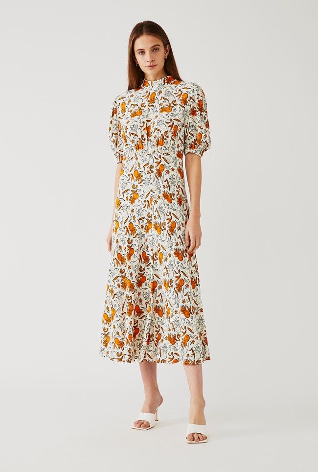 Ghost luella hot sale midi dress