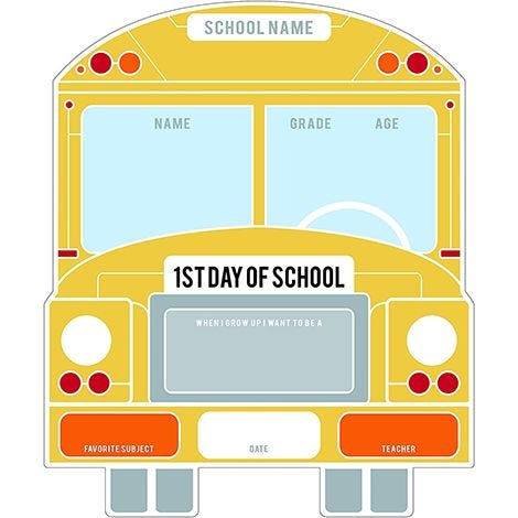 School Bus First and Last Day of School Signs