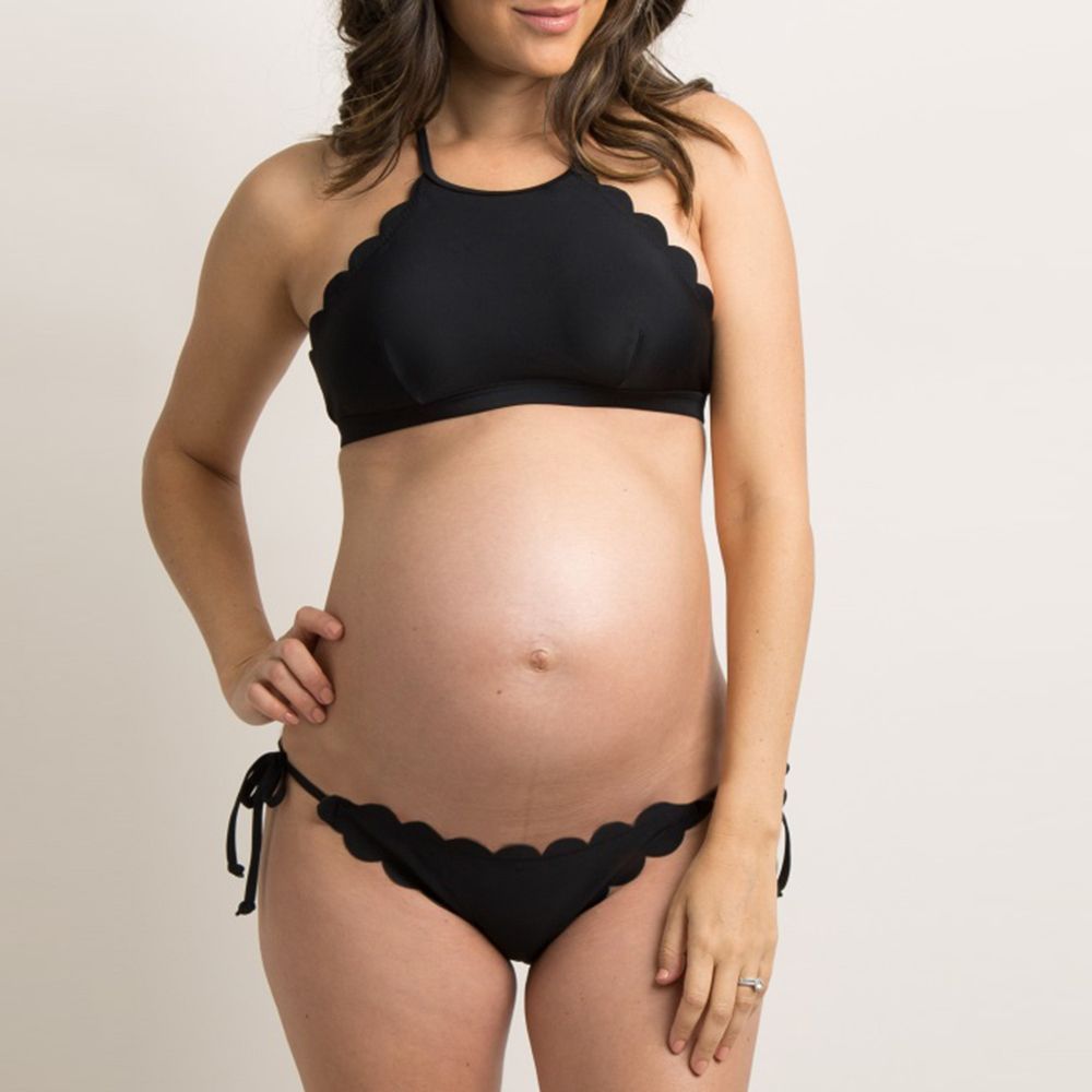 two piece bathing suit pregnant