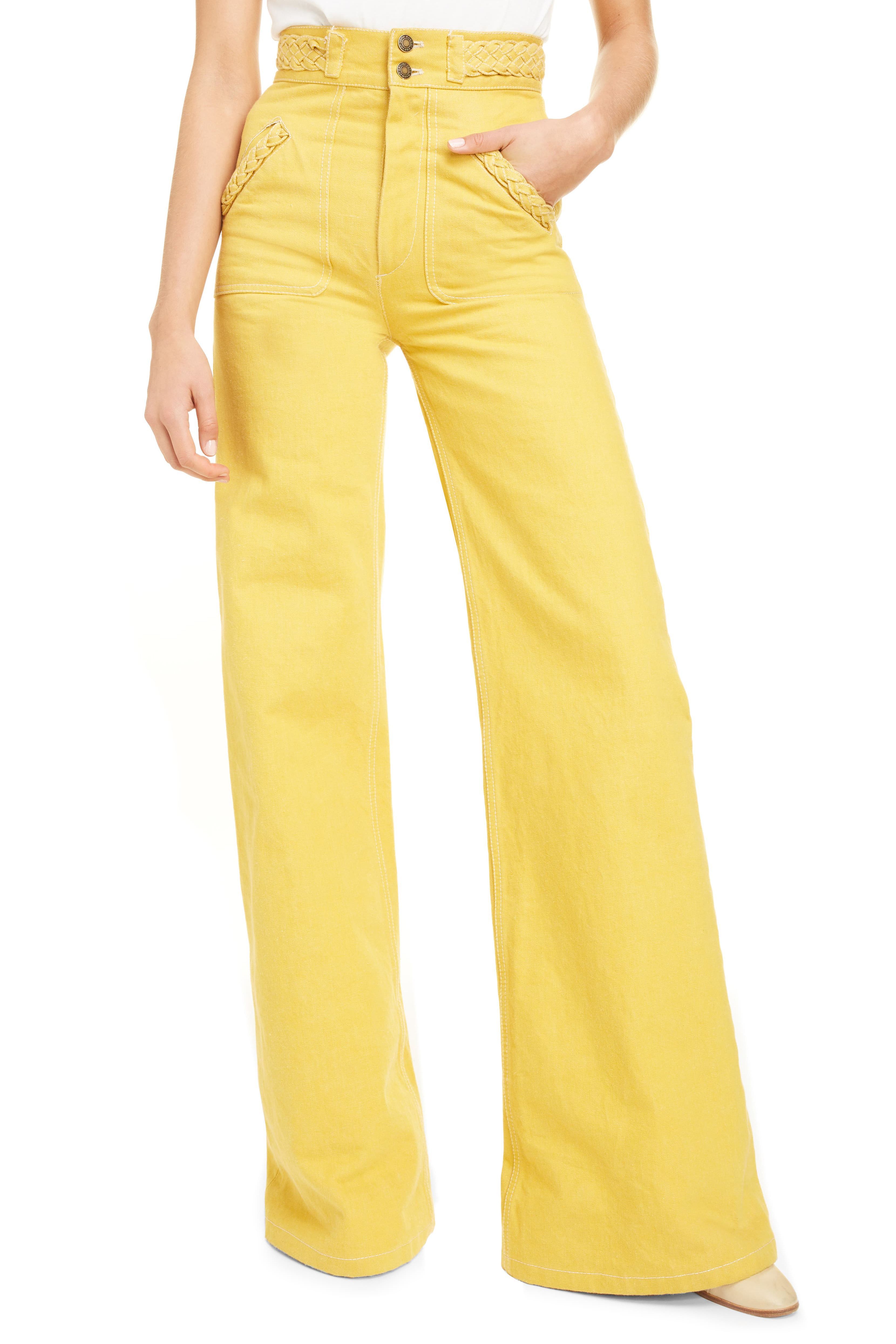 agolde yellow jeans