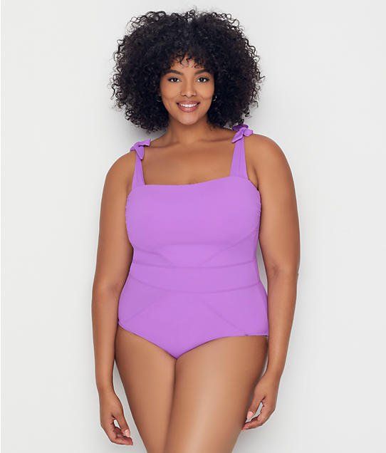 purple plus size bathing suits